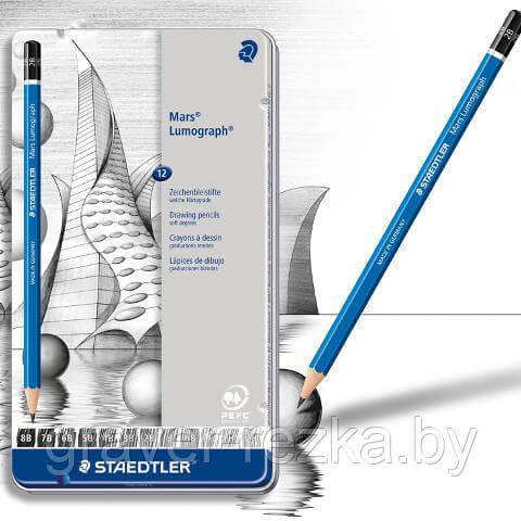 Карандаши графитные STAEDTLER Mars Lumograf 100-G12S