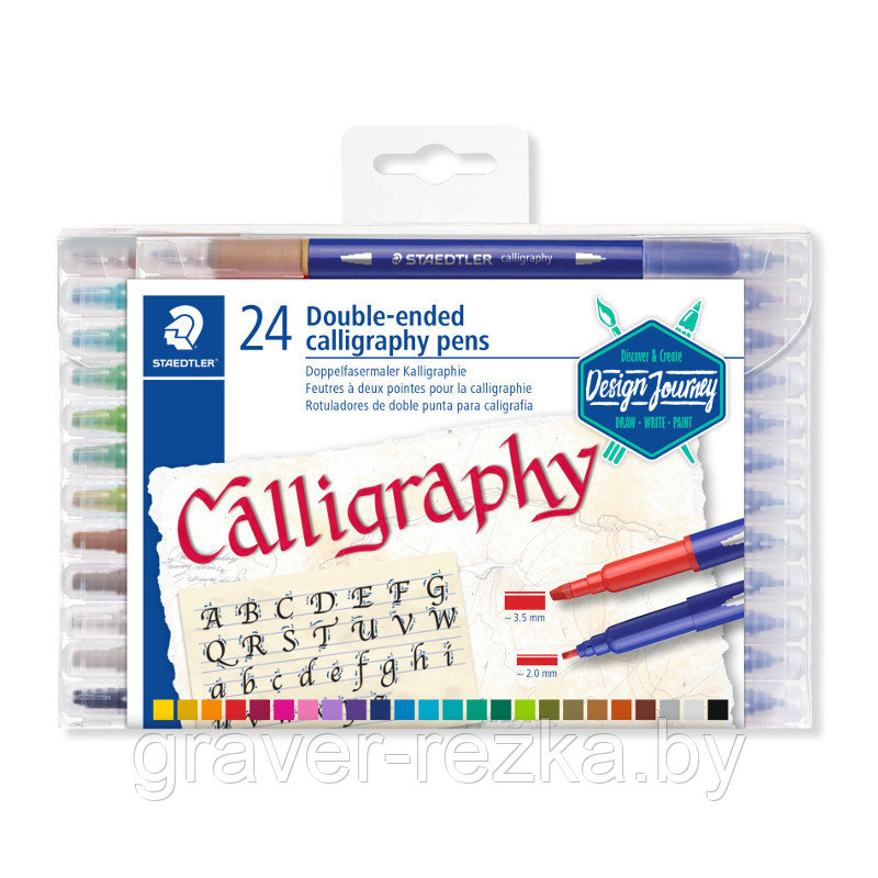 Фломастеры STAEDTLER Calligraph duo 3005TB-24 - фото 1 - id-p147443496