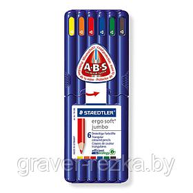 Набор цветных карандашей STAEDTLER ergosoft jumbo 158-SB6
