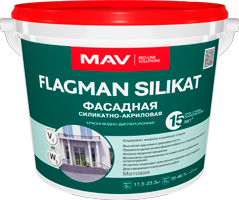 Краска FLAGMAN SILIKAT 11 л., фото 2