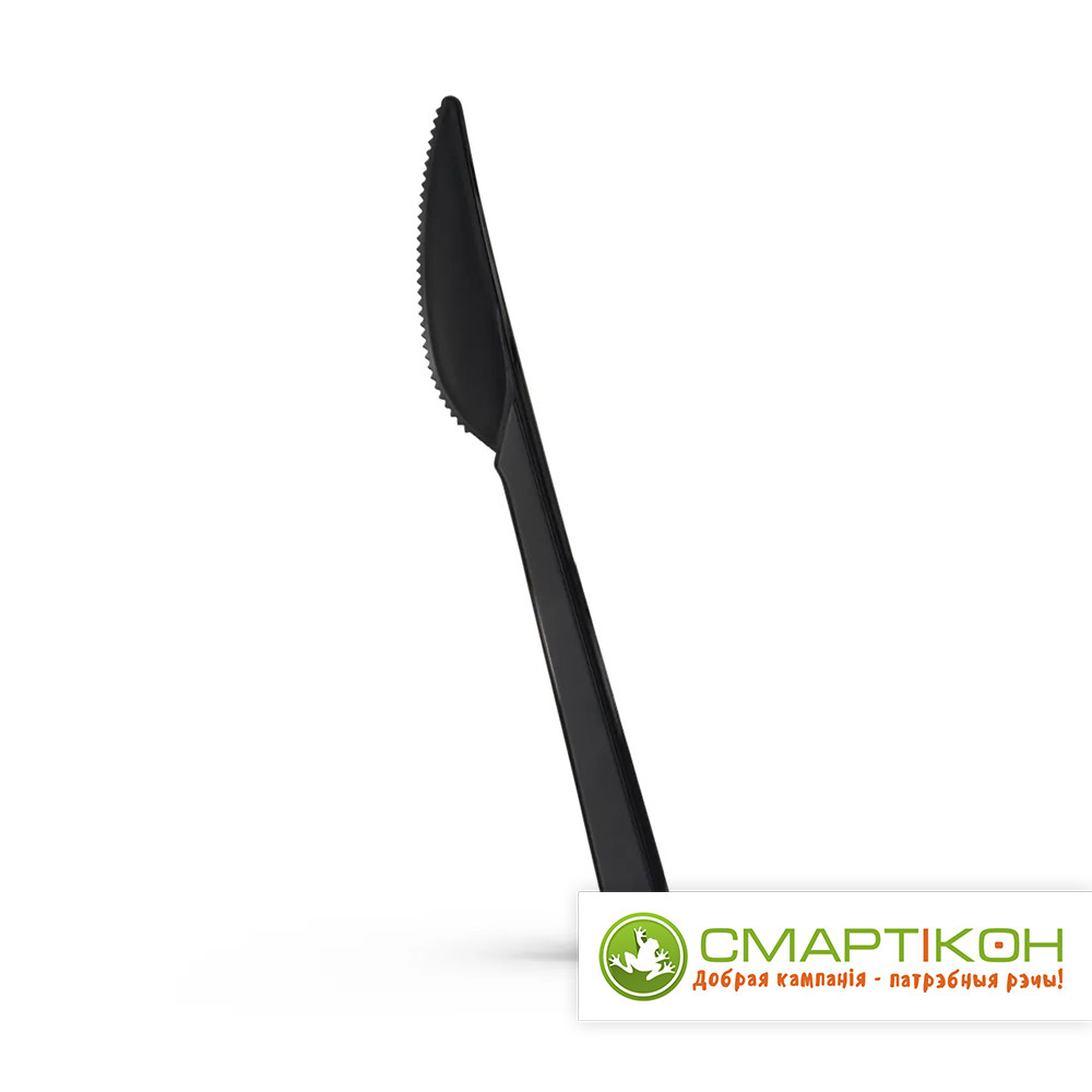 Ножи Премиум пластиковые черные 18 см 50 шт - фото 1 - id-p147446615