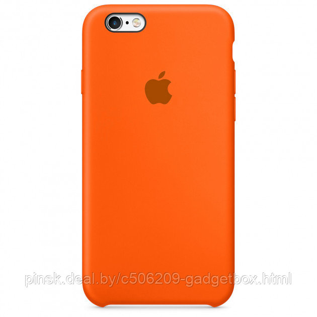 Чехол Silicone Case для Apple iPhone 6 / iPhone 6S, #13 Orange (Оранжевый) - фото 1 - id-p130057778