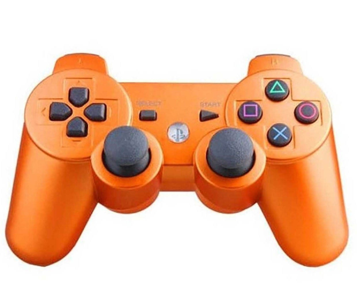 Беспроводной геймпад для PS3 Dual Shock Controller Orange Wireless, Bluetooth, 15 кнопок, 2 стика (копия) - фото 1 - id-p147468527