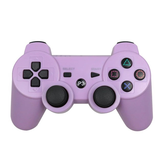 Беспроводной геймпад для PS3 Dual Shock Controller Purple Wireless, Bluetooth, 15 кнопок, 2 стика (копия)