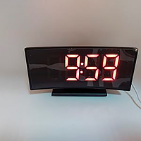 Настольные светодиодные часы DS-3621L белый красный