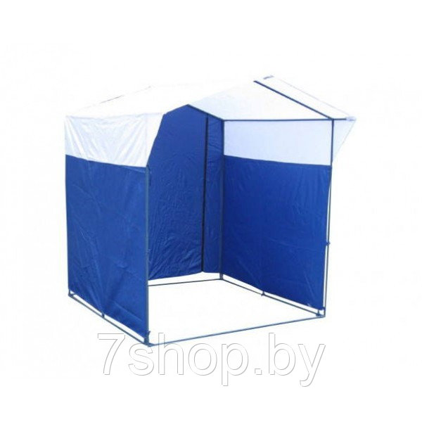 Торговая палатка «ДОМИК» 1,5 X 1,5 синий/белый - фото 1 - id-p30657341