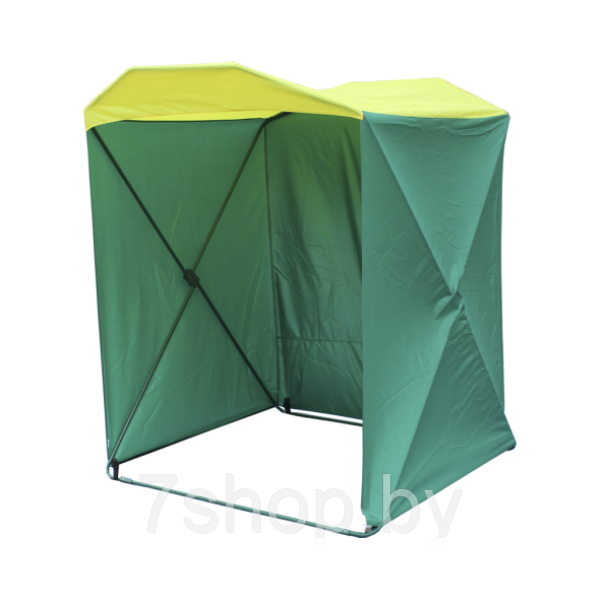 Палатка торговая Кабриолет 1.5 X 1.5 (быстроразборная) зеленый/желтый - фото 1 - id-p31864886