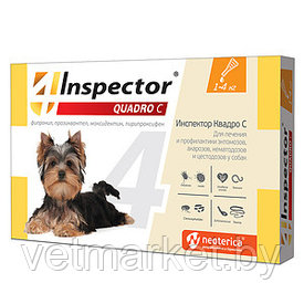 Inspector Quadro Капли для собак 1-4 кг.