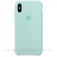 Чехол Silicone Case для Apple iPhone X Max / iPhone XS Max, #21 Ocean blue (Океанический голубой)