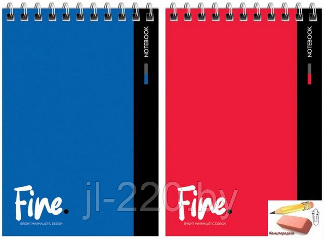 Блокнот на гребне А6 ArtSpace Моноколор. Fine color, 80 листов