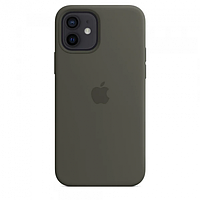 Чехол Silicone Case для Apple iPhone 11, #34 Dark olive (Темно-оливковый)