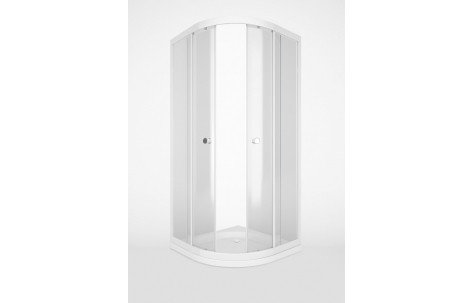 Полукруглый душевой уголок 90*90*175 Метакам Classic (прозрачное стекло), фото 2