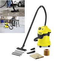 Пылесос Karcher WD 3 P, сухая и влажная уборка, 17 л, 5.7 кг