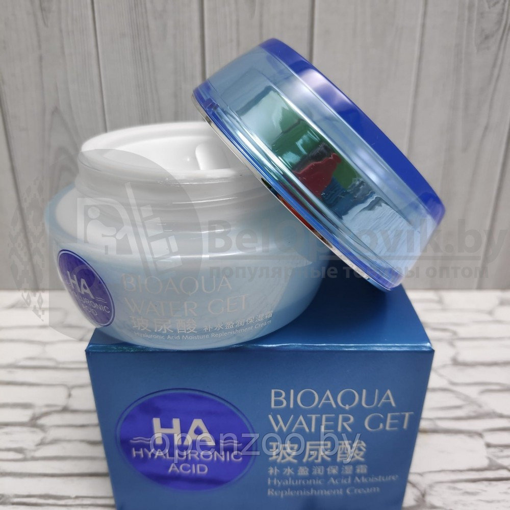 Многофункциональный увлажняющий крем с гиалуроновой кислотой Hyaluronic acid Bioaqua Water Get, 50g - фото 7 - id-p147513953