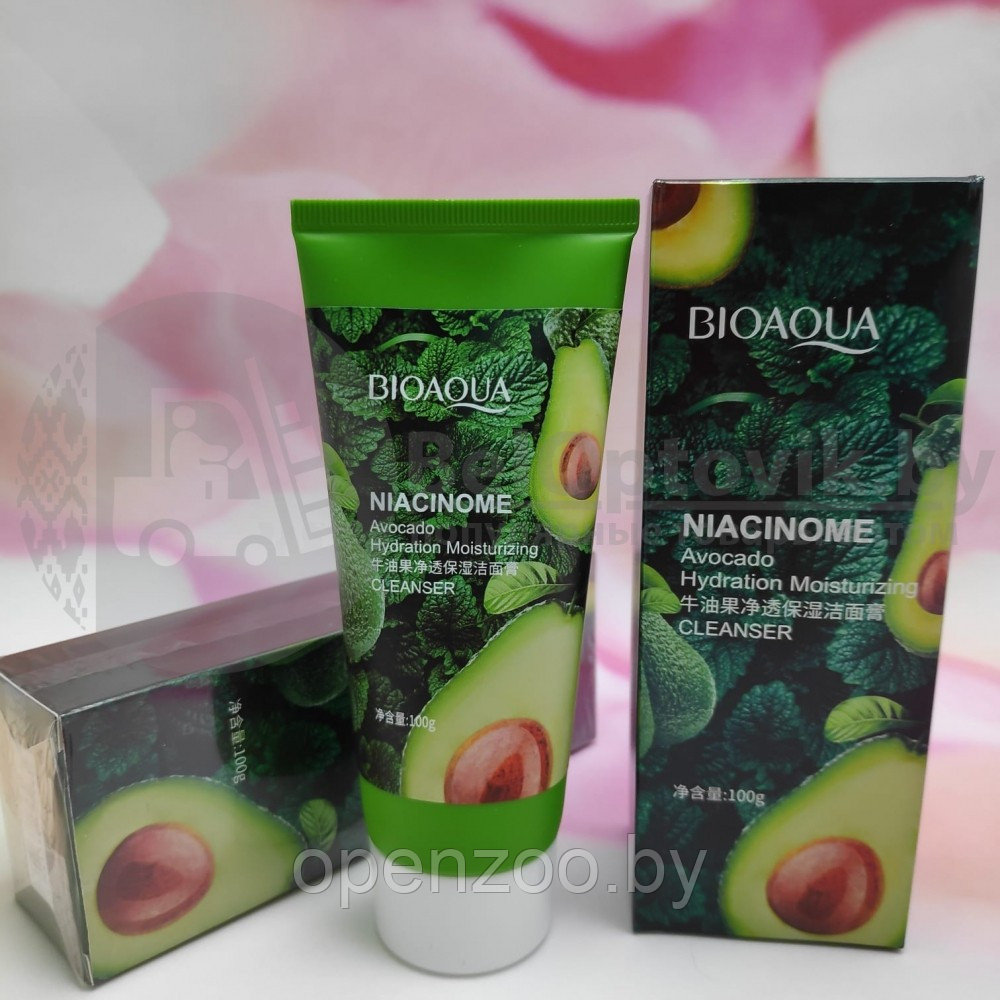 Пенка для умывания c экстрактом авокадо и никотинамидом Bioaqua Niacinome Avocado Hydration Moisturizing - фото 9 - id-p147513955