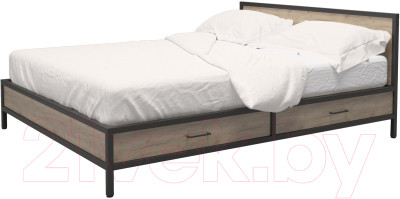 Двуспальная кровать Millwood Neo Loft КМ-3.8 Л 207x190x81