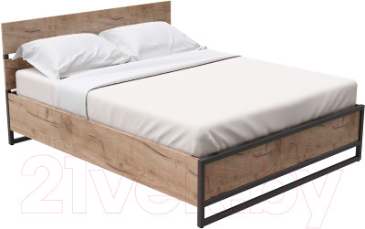 Двуспальная кровать Millwood Лофт КМ-4.8 Л 207x188x95