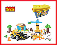 6817 Конструктор COGO "Строительная площадка", 99 деталей, крупные детали, для малышей, аналог Lego Duplo