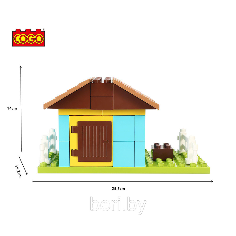 6817 Конструктор COGO "Строительная площадка", 99 деталей, крупные детали, для малышей, аналог Lego Duplo - фото 3 - id-p147532432