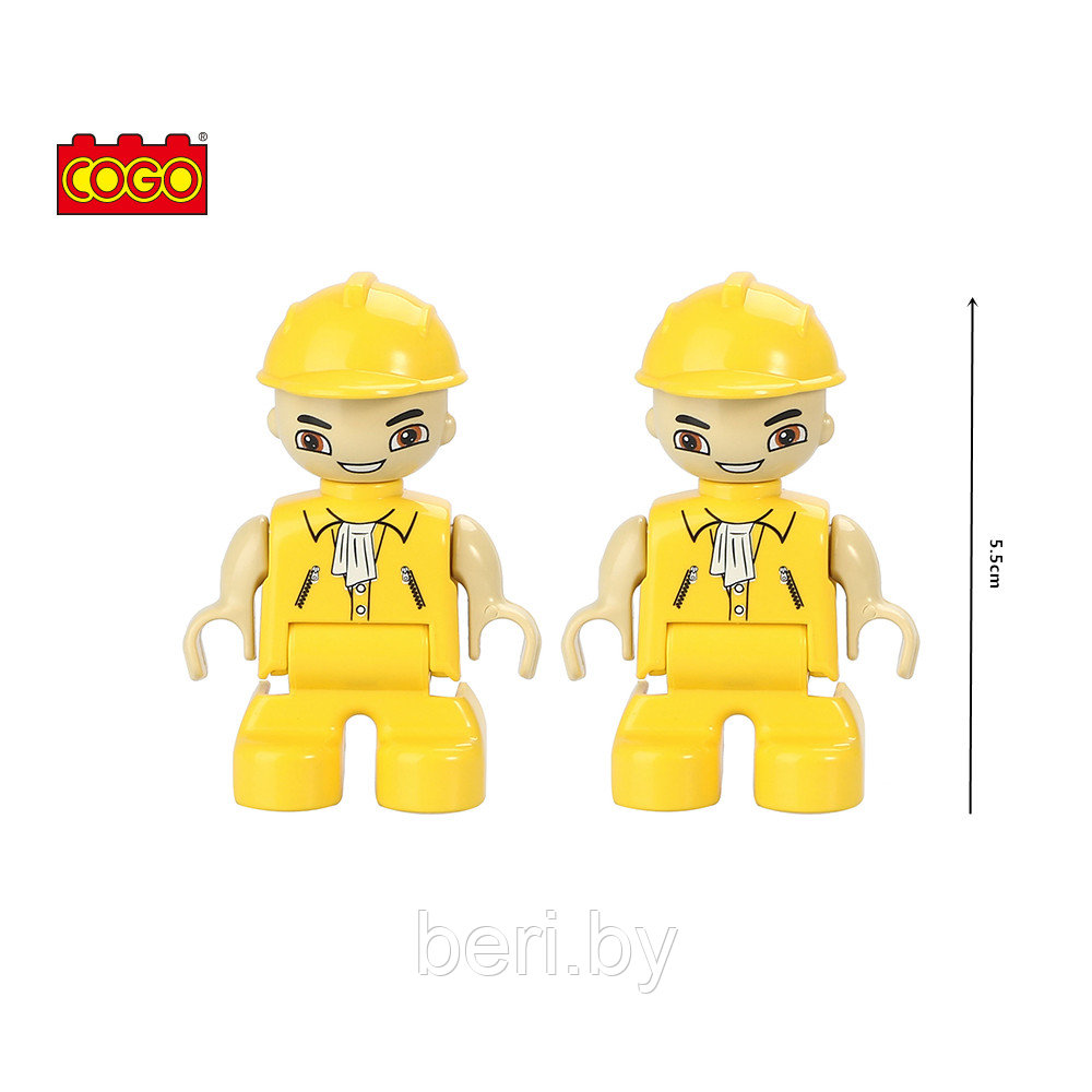 6817 Конструктор COGO "Строительная площадка", 99 деталей, крупные детали, для малышей, аналог Lego Duplo - фото 7 - id-p147532432