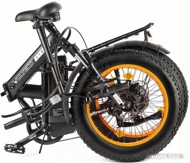 Электровелосипед Volteco Cyber 2020 (черный/салатовый) - фото 5 - id-p147553888