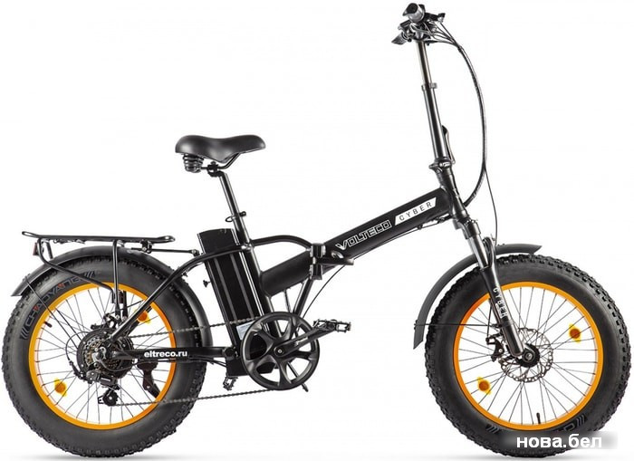 Электровелосипед Volteco Cyber 2020 (черный/оранжевый)