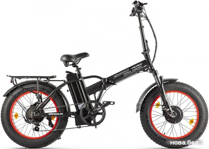 Электровелосипед Volteco Bad Dual 2020 (черный/красный) - фото 1 - id-p147553893