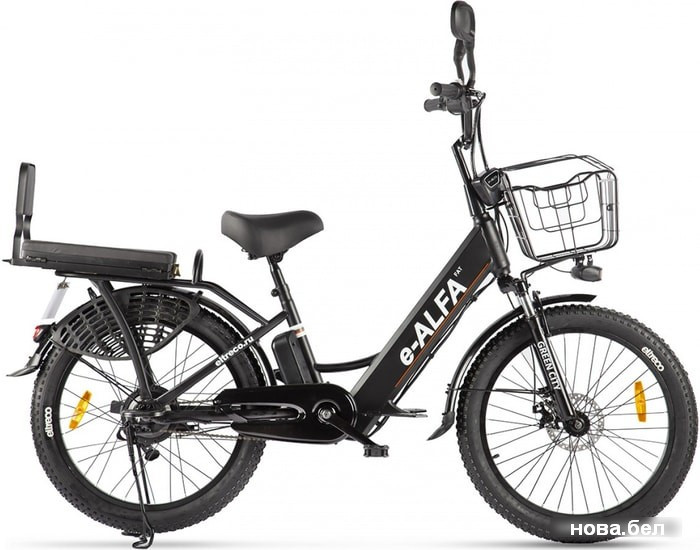 Электровелосипед Eltreco Green City E-Alfa Fat 2020 (черный)