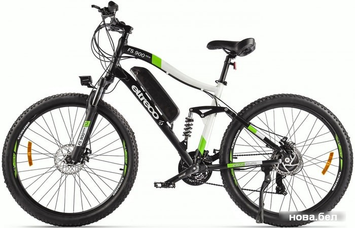 Электровелосипед Eltreco FS-900 2020 (черный/зеленый) - фото 4 - id-p147553902