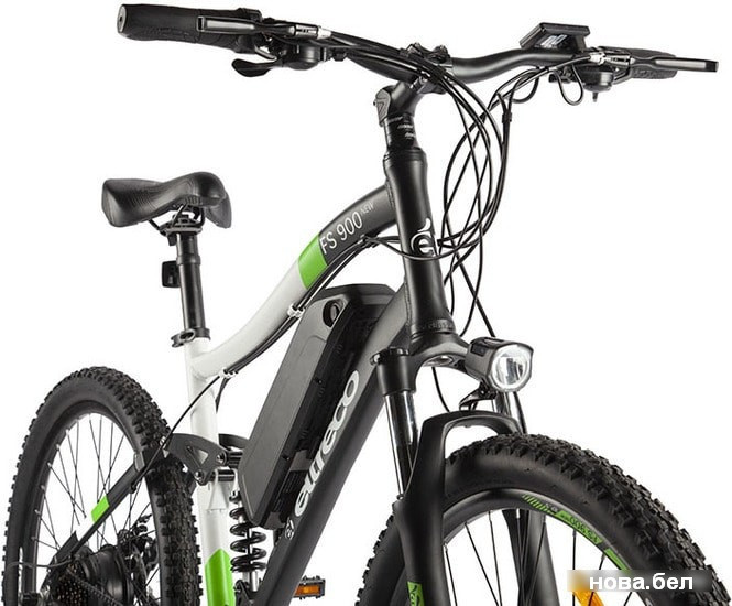Электровелосипед Eltreco FS-900 2020 (черный/зеленый) - фото 5 - id-p147553902
