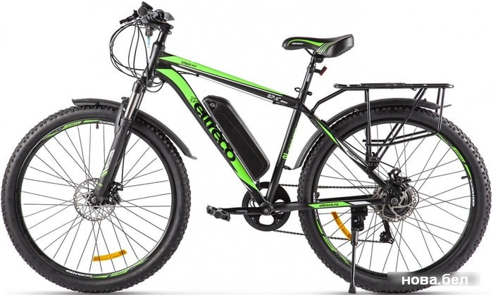 Электровелосипед Eltreco XT 800 New 2020 (черный/зеленый) - фото 4 - id-p147553908
