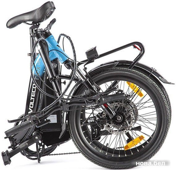 Электровелосипед Volteco Flex Up 2020 (черный/желтый) - фото 5 - id-p147553912