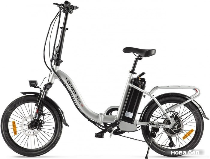 Электровелосипед Volteco Flex Up 2020 (cеребристый) - фото 3 - id-p147553917