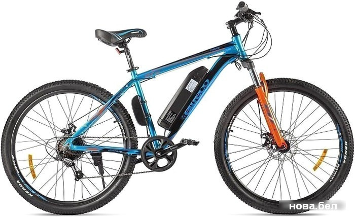 Электровелосипед Eltreco XT 600 D 2021 (синий/оранжевый), фото 1