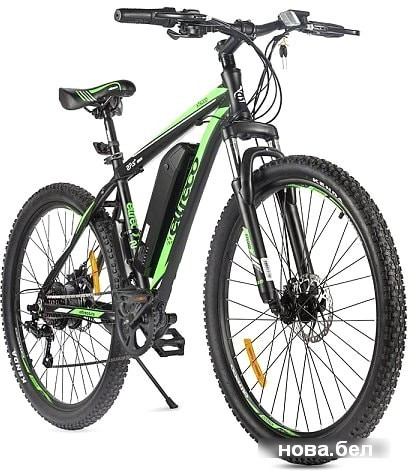Электровелосипед Eltreco XT 600 D 2021 (черный/зеленый) - фото 2 - id-p147553962