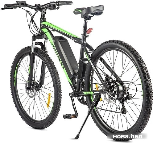 Электровелосипед Eltreco XT 600 D 2021 (черный/зеленый) - фото 4 - id-p147553962
