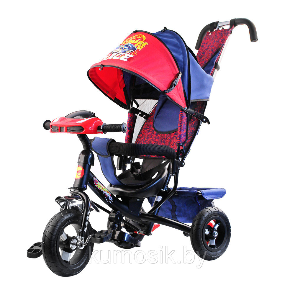 Детский велосипед трехколесный  Trike Hot Wheels, колеса 10\8 (надувные колеса) арт.HH7 красный
