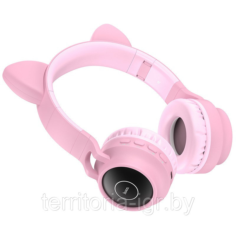 Беспроводные Bluetooth наушники W27 Cat розовый Hoco - фото 3 - id-p146099037