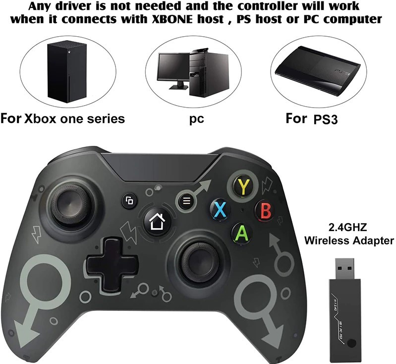 Беспроводной геймпад для Microsoft Xbox One N-1 Pink, радио 2,4GHz, XBox One, PC, PS3 - фото 5 - id-p147562599