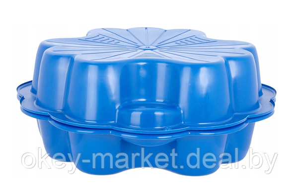 Детская песочница - бассейн с крышкой XXL 3Toysm , цвет синий, фото 3