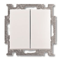 Basic 55 - Выключатель двухклавишный (белый)