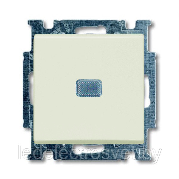 Basic 55 - Выключатель с подсветкой (шале-белый)