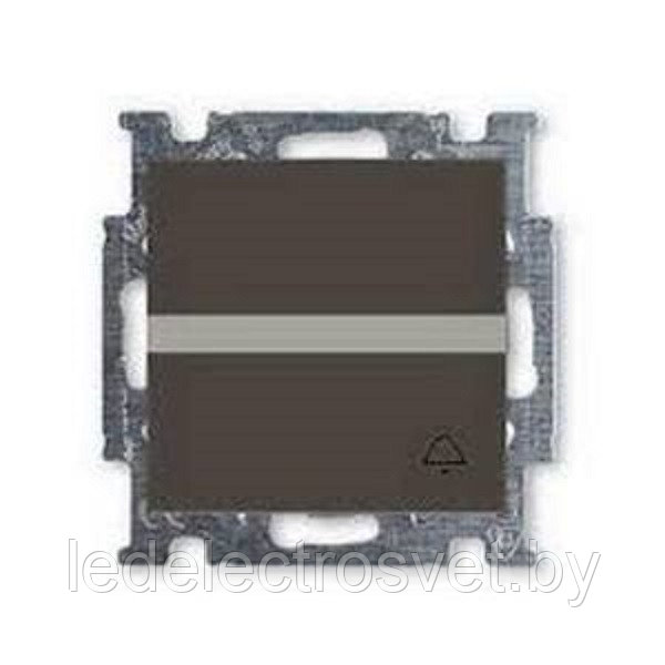 Basic 55 - Кнопка с пиктограммой лампы (шато-черный)