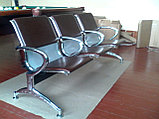 Трёхместная секция стульев перфорированная  с подлокотниками, фото 4