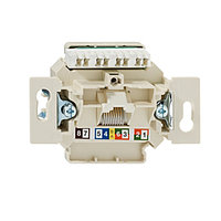 Basic 55 - Розетка 1хRJ-45 UTP CAT5E 8конт. (лицевая накладка заказывается отдельно)