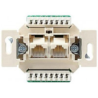 Basic 55 - Розетка 2хRJ-45 UTP CAT5E 8конт. (лицевая накладка заказывается отдельно)
