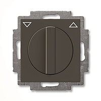 Basic 55 - Выключатель поворотный для управления рольставнями с фиксацией (шато-черный)