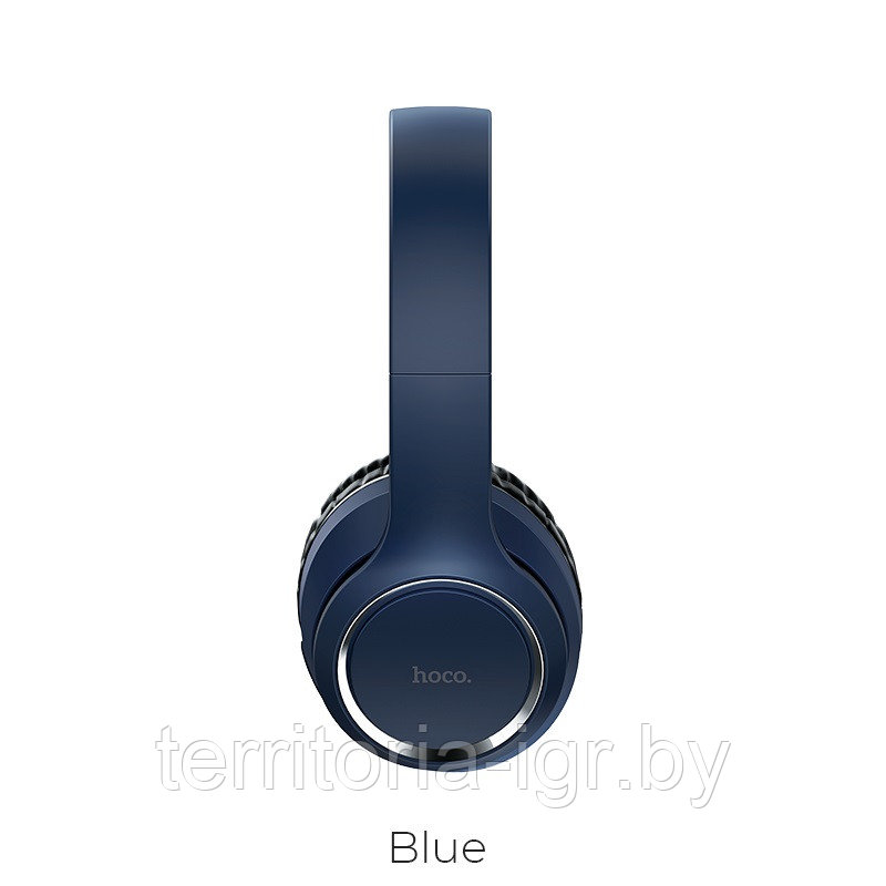 Беспроводная Bluetooth-гарнитура c микрофоном W28 синий Hoco - фото 2 - id-p147586940