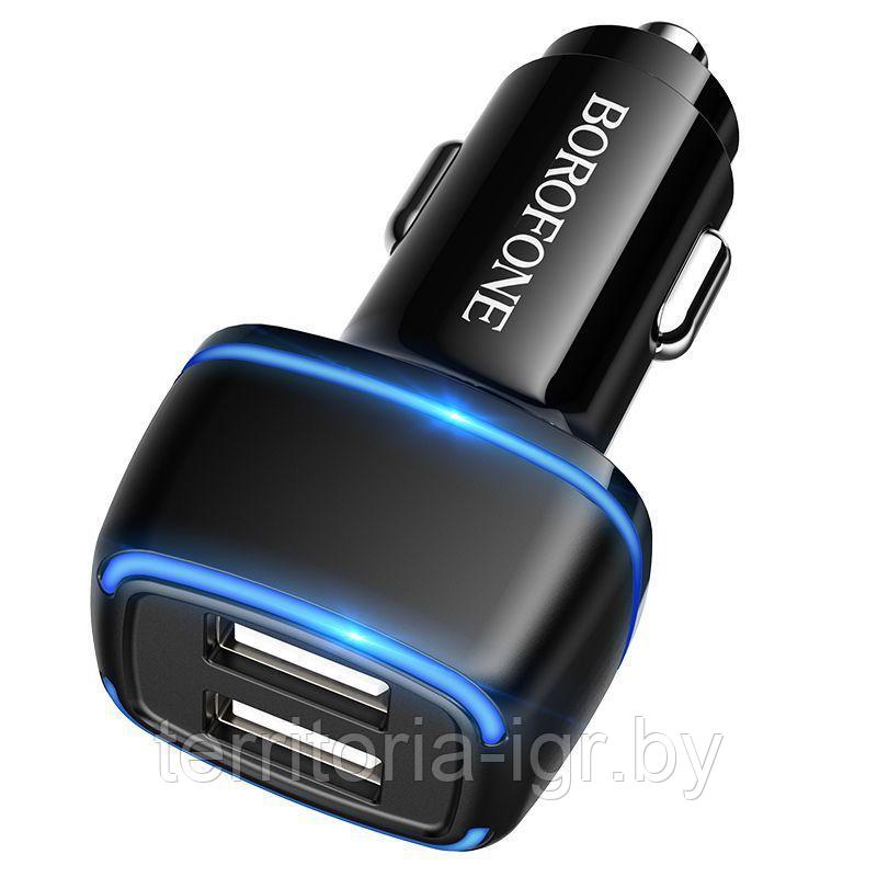 Автомобильное ЗУ BZ14 2.4A. 2-USB черный Borofone - фото 4 - id-p147587048