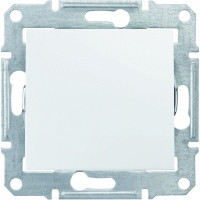 Schneider Senda одноклавишный проходной выключатель (переключатель) Белый - фото 1 - id-p147594209